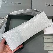 Kitlife Balenciaga Downtown Shoulder Crocodile Bag White Silver Hardware - 29X10X18cm - 3