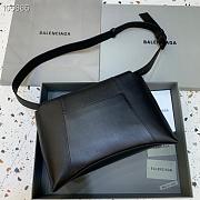 Kitlife Balenciaga Downtown Shoulder Black Bag Matte Hardware - 32x16x21cm - 6