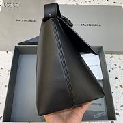 Kitlife Balenciaga Downtown Shoulder Black Bag Matte Hardware - 32x16x21cm - 4