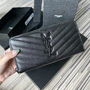 Kitlife YSL Saint Laurent Monogram zip-around wallet - 19x9cm - 3