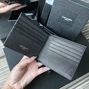 Kitlife YSL Saint Laurent MONOGRAM WALLET IN GRAIN EMBOSSED LEATHER -11x9.5×2.5cm - 5