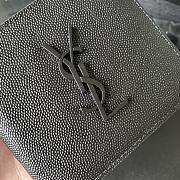 Kitlife YSL Saint Laurent MONOGRAM WALLET IN GRAIN EMBOSSED LEATHER -11x9.5×2.5cm - 4