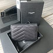 Kitlife YSL Saint Laurent Monogram Envelope Wallet Black Matte Hardware - A026K - 13.5x9.5x3cm - 3