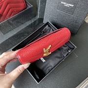 Kitlife YSL Saint Laurent Monogram Envelope Wallet Red - A026K - 13.5x9.5x3cm - 5