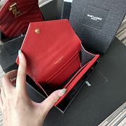 Kitlife YSL Saint Laurent Monogram Envelope Wallet Red - A026K - 13.5x9.5x3cm - 4