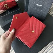 Kitlife YSL Saint Laurent Monogram Envelope Wallet Red - A026K - 13.5x9.5x3cm - 3