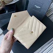 Kitlife YSL Saint Laurent Monogram Envelope Wallet Beige - A026K - 13.5x9.5x3cm - 3