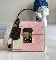 Louis Vuitton Spring Street Monogram Vernis Leather Handbag Rose Ballerine - M90468 - 17.0 x 16.0 x 8.5 cm (Black/White/Pink) - 1