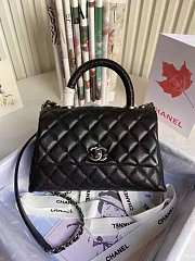 Kitlife Chanel Coco Handle Black In Silver Hardware - 24cm - 1