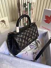 Kitlife Chanel Coco Handle Black In Silver Hardware - 24cm - 5