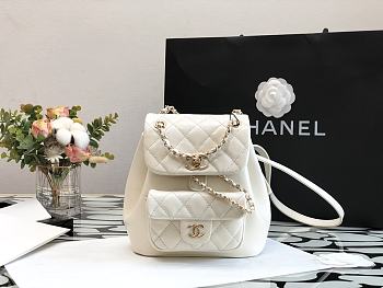 Kitlife Chanel Backpack White - AS2908 - 18×18×12cm