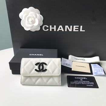 Kitlife Chanel Wallet White - 11×8.5x3cm