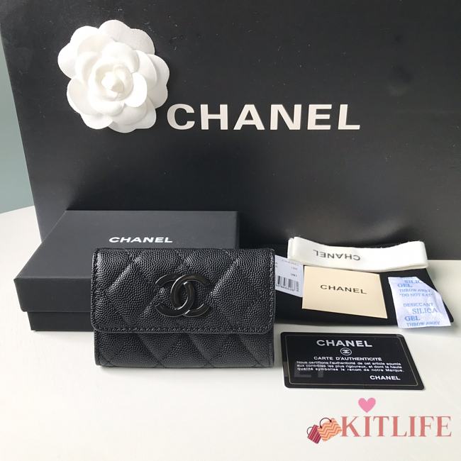 Kitlife Chanel Wallet Black - 11×8.5x3cm - 1