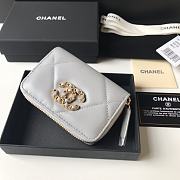 Kitlife Chanel Zipped Coin Purse In Grey - 7.5×2×11.cm - 1