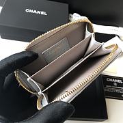 Kitlife Chanel Zipped Coin Purse In Grey - 7.5×2×11.cm - 4