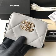 Kitlife Chanel Zipped Coin Purse In Grey - 7.5×2×11.cm - 3