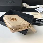 Kitlife Chanel Zipped Coin Purse In Beige - 7.5×2×11.cm - 4