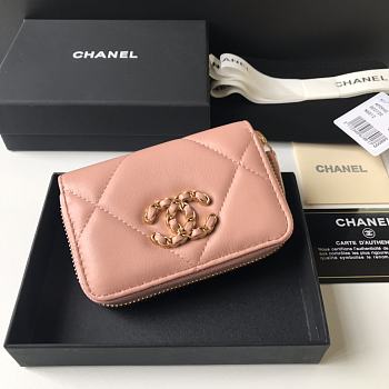 Kitlife Chanel Zipped Coin Purse In Pink - 7.5×2×11.cm