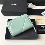 Kitlife Chanel Zipped Coin Purse In Mint - 7.5×2×11.cm - 5