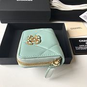 Kitlife Chanel Zipped Coin Purse In Mint - 7.5×2×11.cm - 4