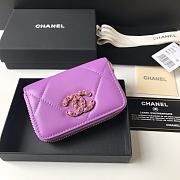 Kitlife Chanel Zipped Coin Purse In Purple - 7.5×2×11.cm  - 1