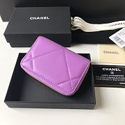 Kitlife Chanel Zipped Coin Purse In Purple - 7.5×2×11.cm  - 6