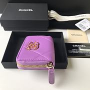 Kitlife Chanel Zipped Coin Purse In Purple - 7.5×2×11.cm  - 5