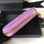 Kitlife Chanel Zipped Coin Purse In Purple - 7.5×2×11.cm  - 4