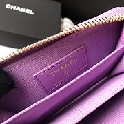 Kitlife Chanel Zipped Coin Purse In Purple - 7.5×2×11.cm  - 2