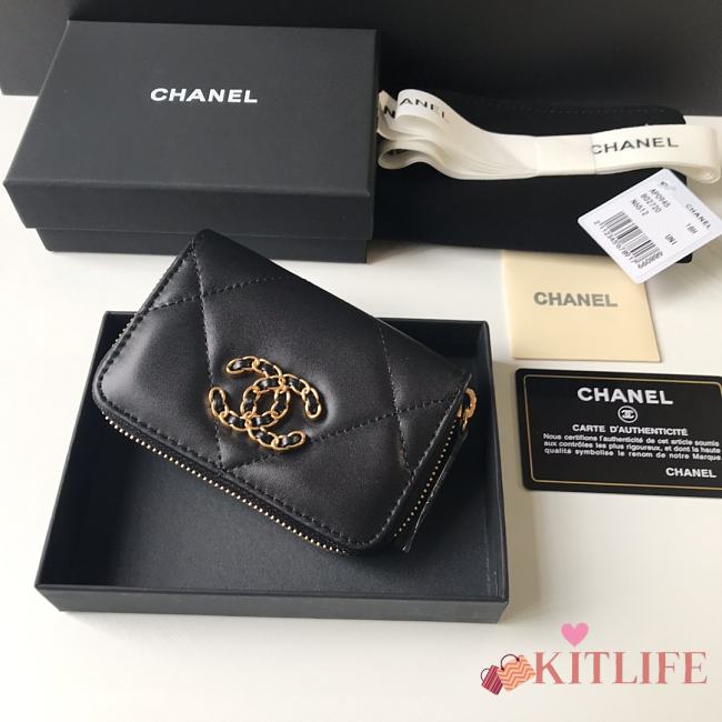 Kitlife Chanel Zipped Coin Purse In Black - 7.5×2×11.cm USD 155.00  - 1