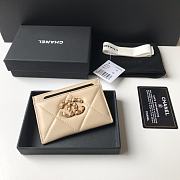 Kitlife chanel Card Holder Gold CC Buckle Beige - 11x7.5cm - 1