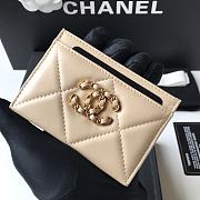 Kitlife chanel Card Holder Gold CC Buckle Beige - 11x7.5cm - 3