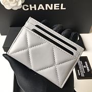 Kitlife chanel Card Holder Gold CC Buckle Grey - 11x7.5cm - 4