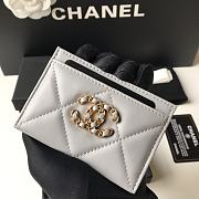 Kitlife chanel Card Holder Gold CC Buckle Grey - 11x7.5cm - 3