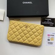 Kitlife Chanel Classic Pouch In Caviar Leather Yellow - 20x12.2x1cm - 1