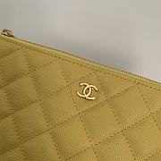 Kitlife Chanel Classic Pouch In Caviar Leather Yellow - 20x12.2x1cm - 3