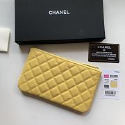 Kitlife Chanel Classic Pouch In Caviar Leather Yellow - 20x12.2x1cm - 2