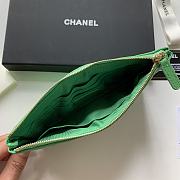 Kitlife Chanel Classic Pouch In Caviar Leather Green - 20x12.2x1cm - 5