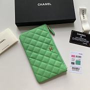 Kitlife Chanel Classic Pouch In Caviar Leather Green - 20x12.2x1cm - 4