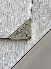 Kitlife Prada triangle logo-plaque crossbody bag white - 21.5x14x4cm - 3