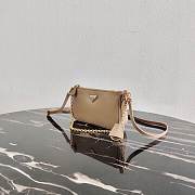 Kitlife Prada Leather Re-Edition 2000 shoulder bag in beige - 20x11.5x5 - 4