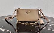 Kitlife Prada Leather Re-Edition 2000 shoulder bag in beige - 20x11.5x5 - 1