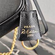 Kitlife Prada Leather Re-Edition 2000 shoulder bag in black - 20x11.5x5 - 5