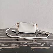 Kitlife Prada Leather Re-Edition 2000 shoulder bag in white - 20x11.5x5 - 6