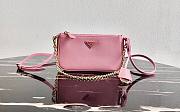 Kitlife Prada Leather Re-Edition 2000 shoulder bag in pink - 20x11.5x5 - 1