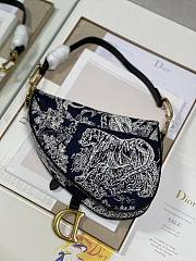 Kitlife Dior Saddle Blue Toile de Jouy Reverse Jacquard - 25cm - 4