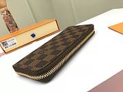 Kitlife Louis Vuitton Zippy Wallet Damier Ebene Canvas Pink Interior - 19x9cm - 6