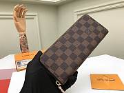 Kitlife Louis Vuitton Zippy Wallet Damier Ebene Canvas Pink Interior - 19x9cm - 4