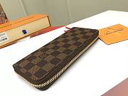 Kitlife Louis Vuitton Zippy Wallet Damier Ebene Canvas Red Interior - 19x9cm - 6