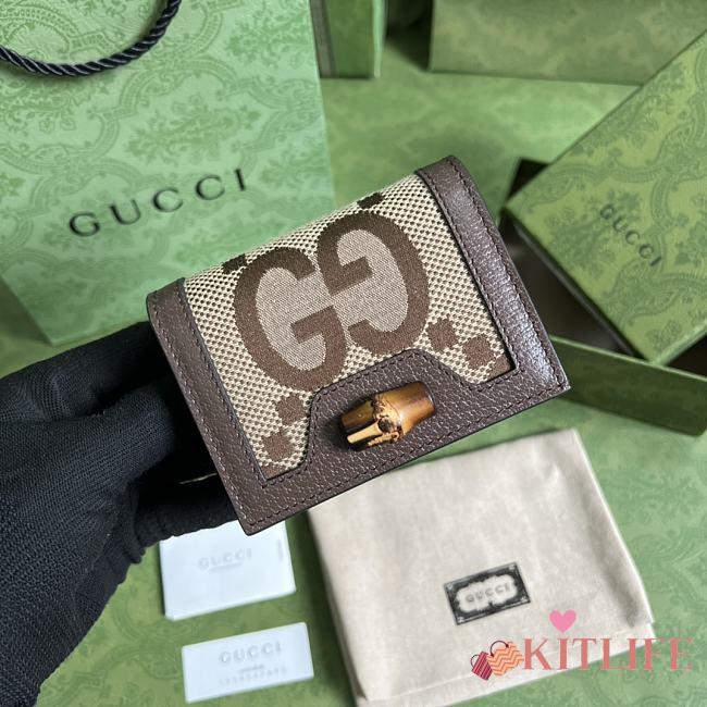 Kitlife Gucci Diana jumbo GG card case - 19*10*3cm - 1